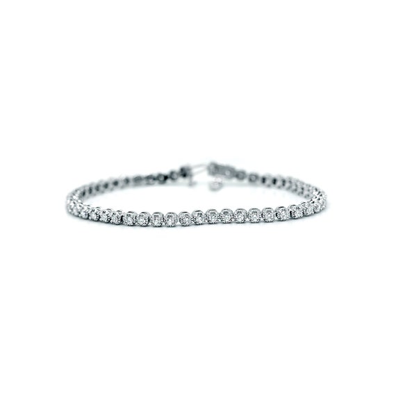 5 cttw Diamond Tennis Bracelet 10K White Gold Round Prong Set 7 Inch - Vir  Jewels