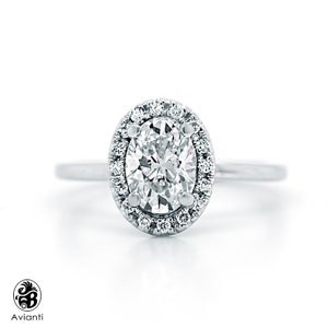 Diamond Engagement Ring, Oval Engagement Ring,  Diamond Halo Ring, Engagement Ring With a halo, Oval Diamond Ring, Diamond With A Halo Ring