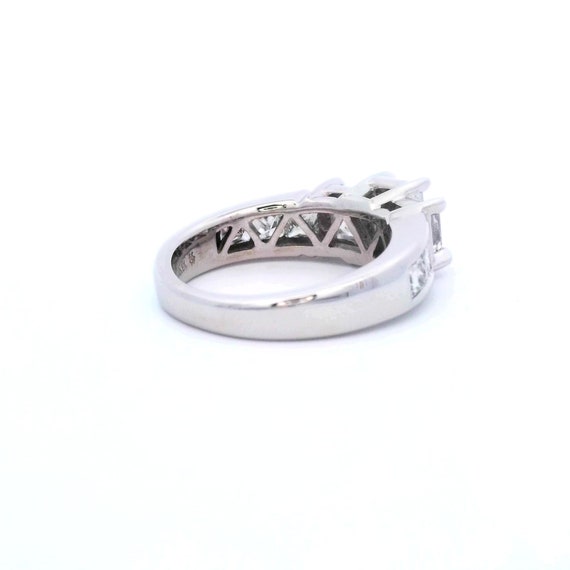 Engagement Ring, Emerald Cut Three Stone Ring, Vi… - image 4