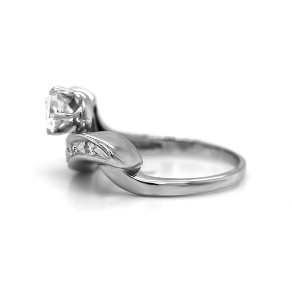 Diamond Ring, Round Diamond Vintage Ring, 14 Kara… - image 4
