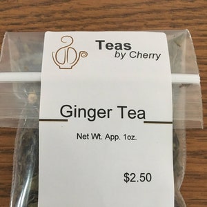 Ginger Tea loose tea: great for digestion, improves absorption of food and helps with nausea image 3