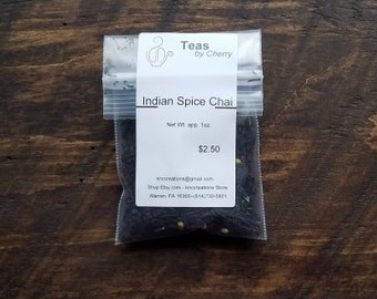 Indian spice chai tea- an all natural tea wonderful steeped hot or cold.