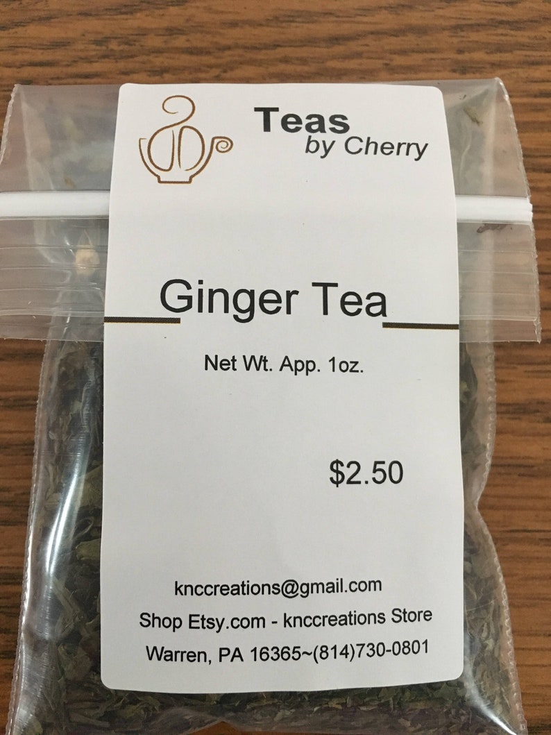 Ginger Tea loose tea: great for digestion, improves absorption of food and helps with nausea image 3