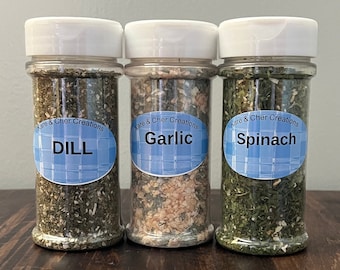 Trio Seasoning Pack: Dill, Garlic and Spinach