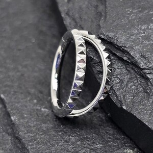 16g 316L Surgical Steel Hinged Segment Septum Helix Piercing Cartilage Daith Hoop Piercing Ring