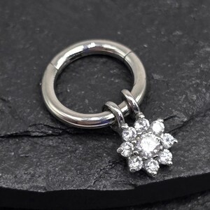 20g 18g 16g Contas articuladas e fio Cor de sua escolha Feito à mão sob encomenda Segmento Hoop Rings Nariz Brinco Daith Septum