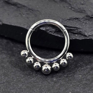 16g Titânio ASTM F136 Implante Grau Bola Linha Titânio Articulado Segmento Septo Hélice Piercing Cartilagem Daith Hoop Piercing Anel