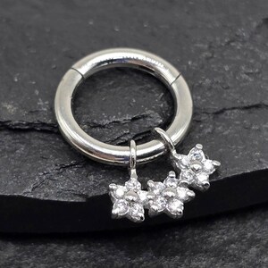 20 g, 18 g, 16 g, charnière, couleur de fil de votre choix, fait main sur commande, segment anneaux créoles, boucle d'oreille nez, septum Daith