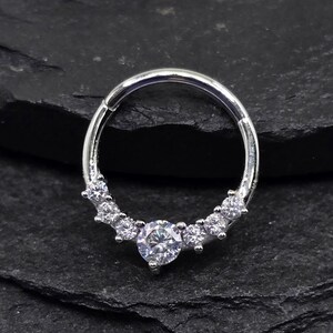 16g 9-10 mm 316L Aço Cirúrgico Segmento Articulado Septo Hélice Piercing Cartilagem Daith Hoop Piercing Anel