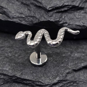 Titanium ASTM F136 Snake Threadless Piercing Conch Tragus Flat Helix Helix Neus: