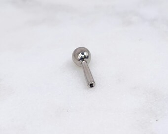 14g 16g 18g Titanium ASTM F136 Threadless Replacement Conch Flat Helix Cartilage Tragus Piercing Barbell Jewelry With One Fixed Ball