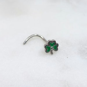 Shamrock nose stud cheap