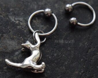 horseshoe Helix BCR tragus piercing CBR orbital cartilage 18g 316L Surgical stainless steel shark captive ring 20g 16g 14g