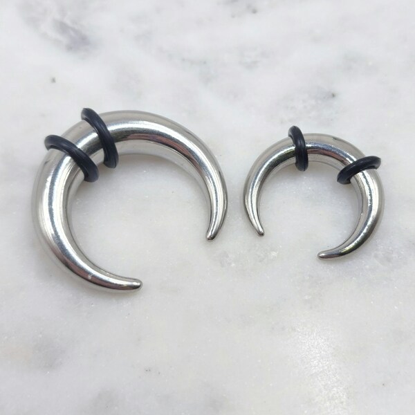 14g , 12g , 10g, 8g, 6g, 4g, 2g, 1g, 0g, 00g Solid Polished 316L Surgical Steel Septum Pincher Claw Custom Made