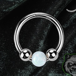 18g titanium ASTM F136 naar voren gerichte slang implantaatkwaliteit scharnierend segment clicker septum helix piercing kraakbeen Daith Hoop