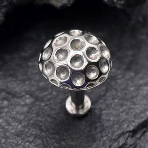 14g Internal Thread Large Dimple Dome 316L Surgical Steel Small Bottom Disc Tragus Helix Conch Cartilage Earring Labret Barbell
