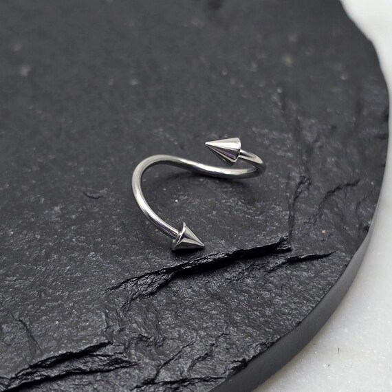 18g Twist Spiral Piercing Hoop Ring Cartilage Helix Tragus Nose