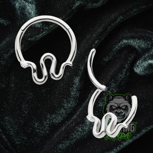 Titane 16 g ASTM F136 Snake CZ grade d'implant oculaire à segment articulé Clicker Septum Helix Piercing Cartilage Daith Hoop