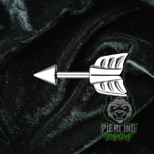 16g Pfeil Knorpel Helix Piercing Ohrring Tragus Außengewinde Spike polierter 316L Chirurgenstahl