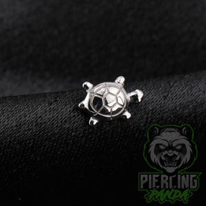 Titanium ASTM F136 Titanium Turtle Threadless Top Threadless Push Fit Barbell Piercing Conch Flat Cartilage Helix Labret