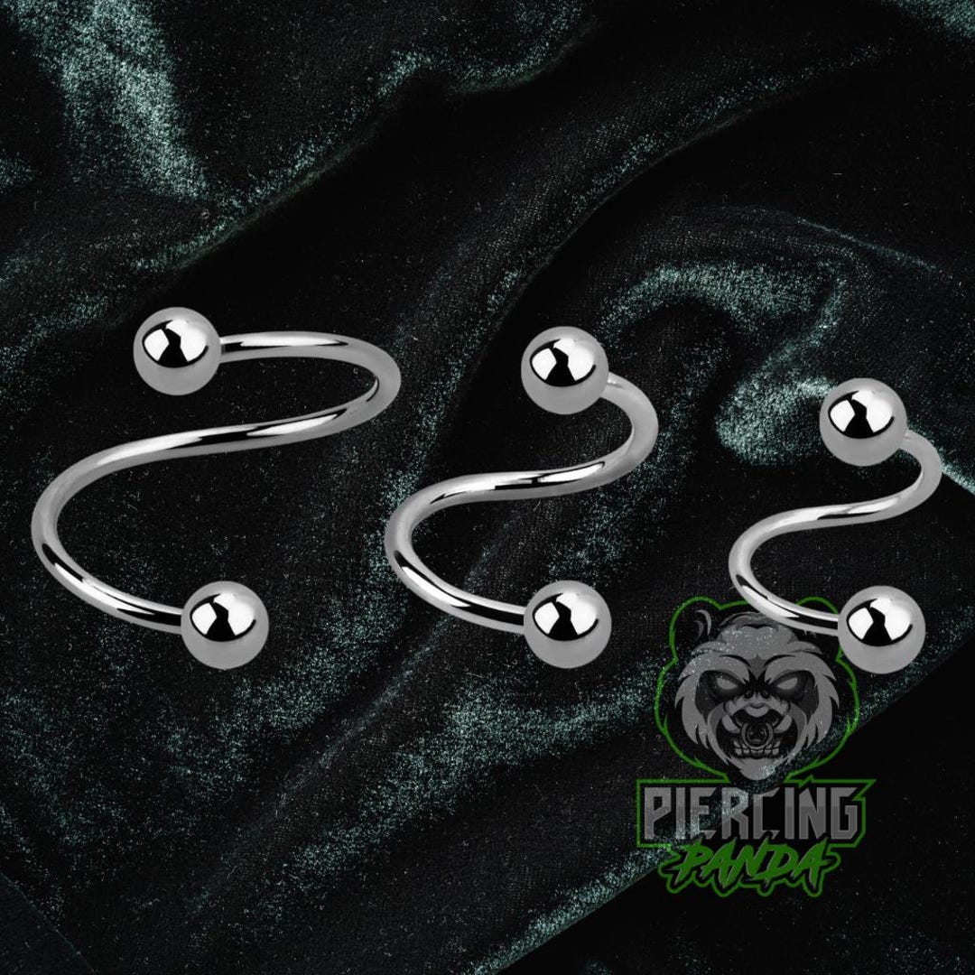 20g Twist Spiral Piercing Hoop Ring Cartilage Helix Tragus Nose