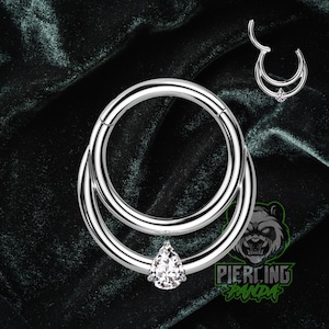 OPRUIMING 16g titanium ASTM F136 implantaatkwaliteit peer traan scharnierend segment clicker septum helix kraakbeen Daith Hoop piercing ring