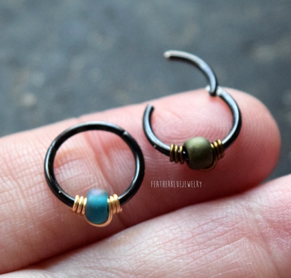 16G 14G 12G 10G 3//8/'/' Diameter 316L Surgical Steel Septum Hanger Retainer