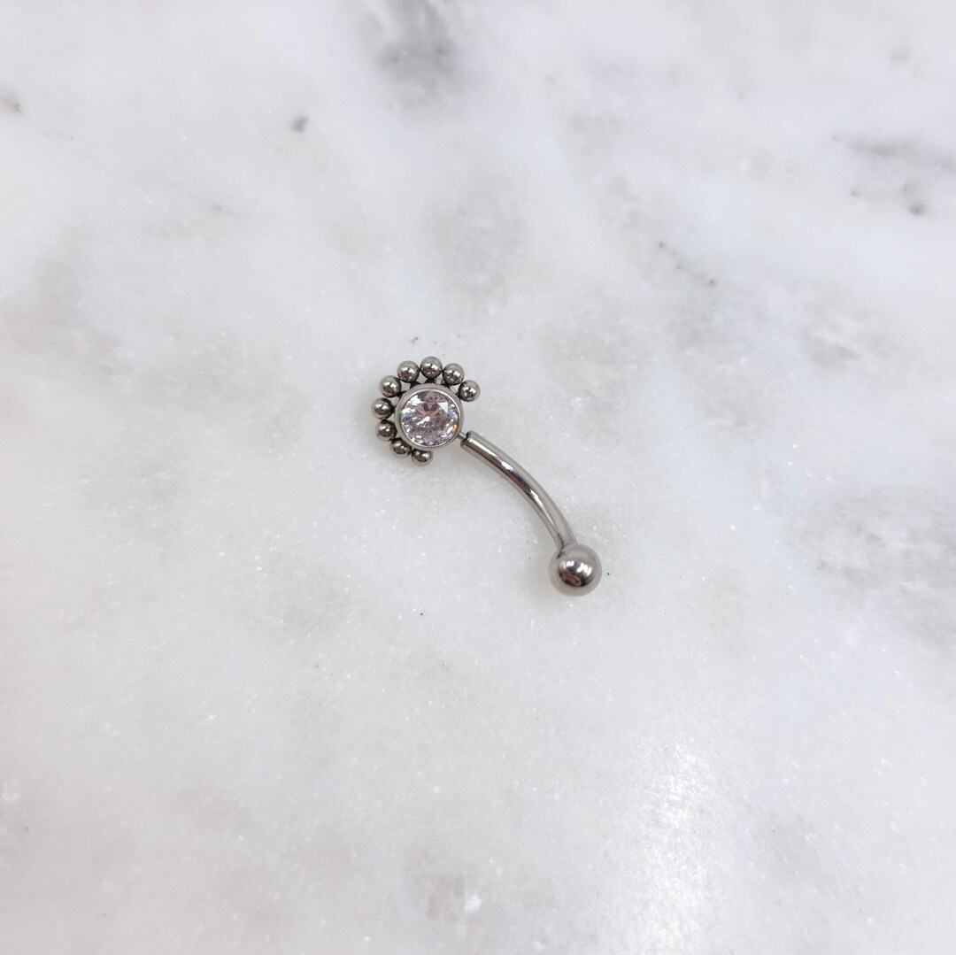 R.Gem. 16G 6mm 8mm 10mm Internally Threaded Conch Tragus Helix