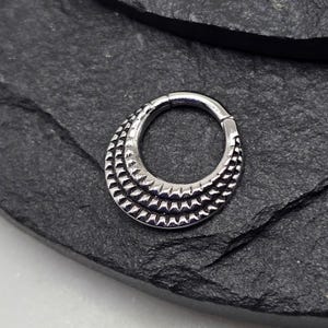 16g Stack Hinged Segment Clicker Piercing Hoop Ring Solid 316L Surgical Steel Daith Septum Helix