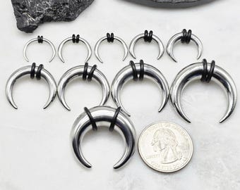 Pinza para tabique nasal de acero quirúrgico 316L pulido macizo, hecha a medida, de 14 g, 12 g, 10 g, 8 g, 6 g, 4 g, 2 g, 1 g, 0 g, 00 g
