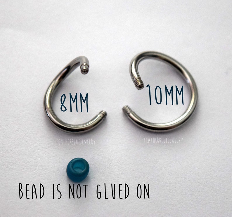 16g 516 38 Arrow /& Opal Bead Curved Twist Lip Cartilage Ring Piercing Jewelry Twisted Hoop 1.2mm