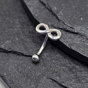 16g 8mm Infinity Rook Eyebrow Piercing Curved Externally Threaded 316L Surgical Steel Barbell Body Jewelry