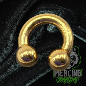 6g Balls Internal Threads Solid Polished 316L Surgical Steel Horseshoe Large Gauges Hoop Septum Helix Piercing Body Jewelry Plugs