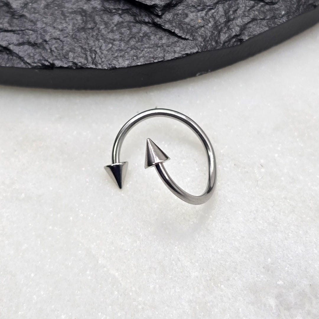 Bodyartforms Oil Slick Nose Ring 18g Twist Spiral Piercing Hoop