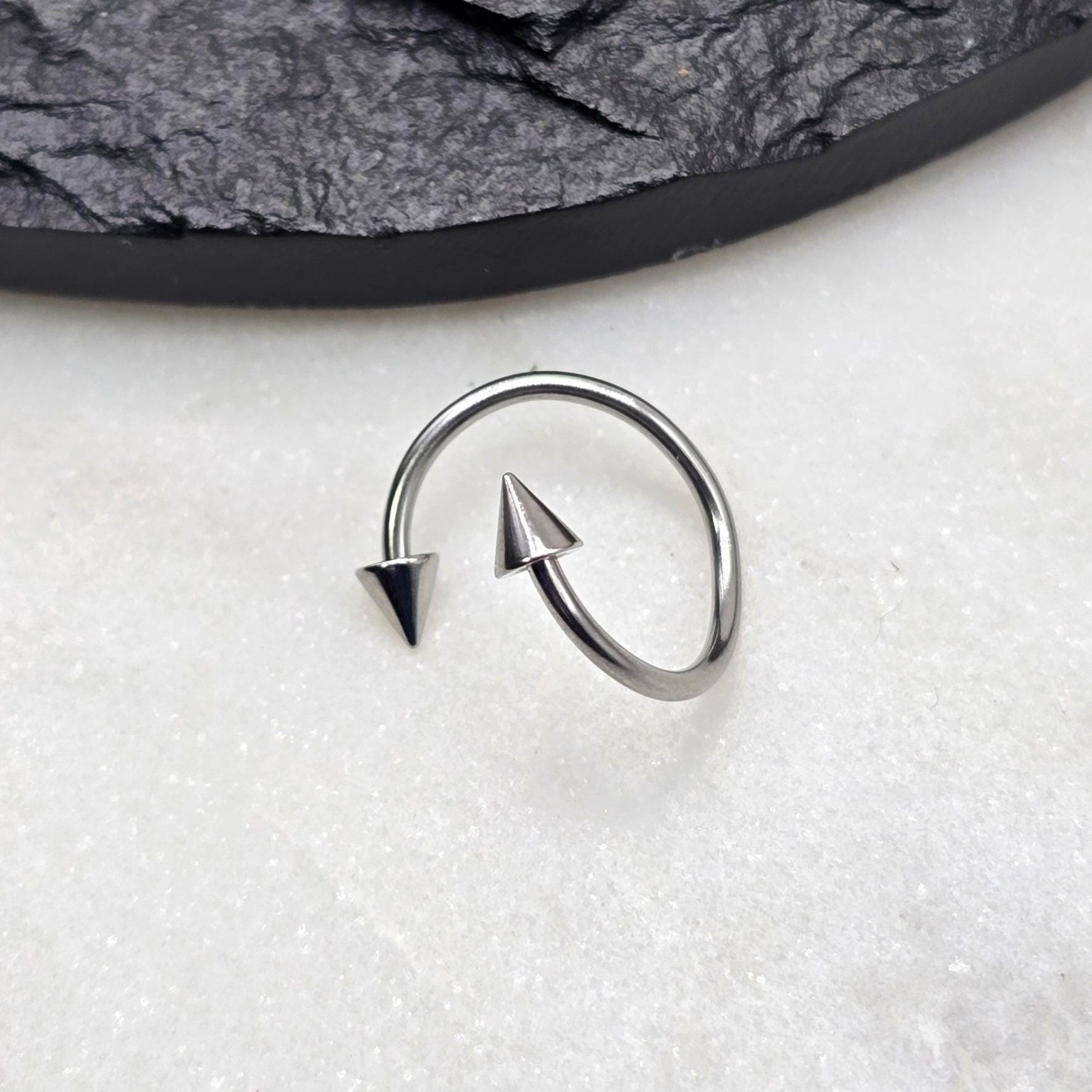 18g Twist Spiral Piercing Hoop Ring Cartilage Helix Tragus Nose
