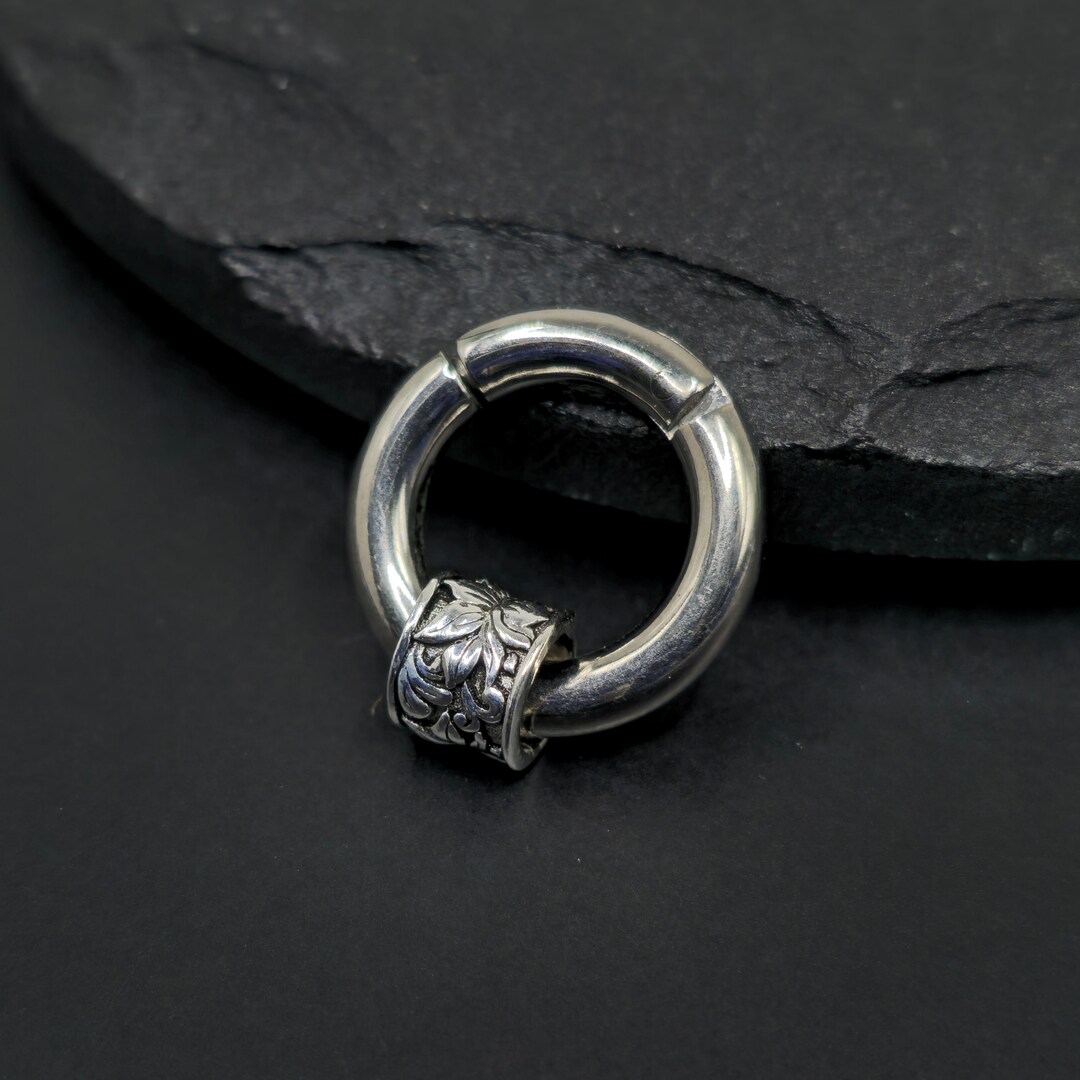 6g 8g Lotus Hinged Easy Click Segment Clicker Large Gauges Hoop Septum