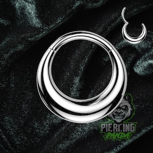 16g grosse bande épaisse articulé segment clicker anneau de piercing solide de haute qualité en acier chirurgical 316L Daith septum Cartilage Helix