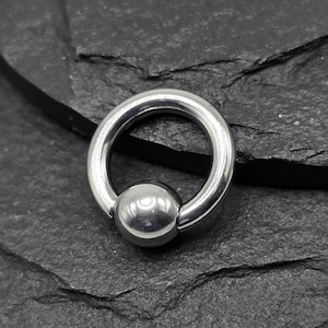 1x 4g 6g 8g 12mm Spring Action Captive Ball Large Gauges Surgical Steel Internal Hoop Septum Piercing Body Jewelry Hoop Plugs