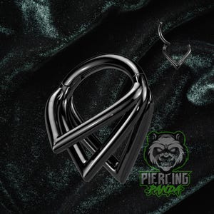 Piercing de cartilagem Daith em titânio ASTM F136 com ponta tripla Chevron, segmento articulado, grau de implante, septo, hélice, anel de piercing