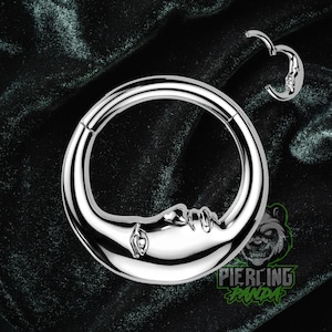 16g 8 mm 10 mm Bead Spikes Ouro PVD 316L Aço Cirúrgico Segmento Articulado Septo Hélix Piercing Cartilagem Daith Hoop Piercing Anel