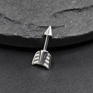 16g Arrow Cartilage Helix Piercing Piercing Earring Tragus External Threads Spike Polished 316L Surgical Steel