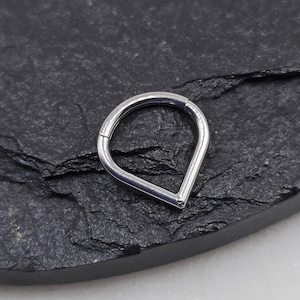 16g V Point Spike Chevron Articulado Segmento Clicker Piercing Hoop Ring Sólido Polido 316L Aço Cirúrgico Sem Rosca