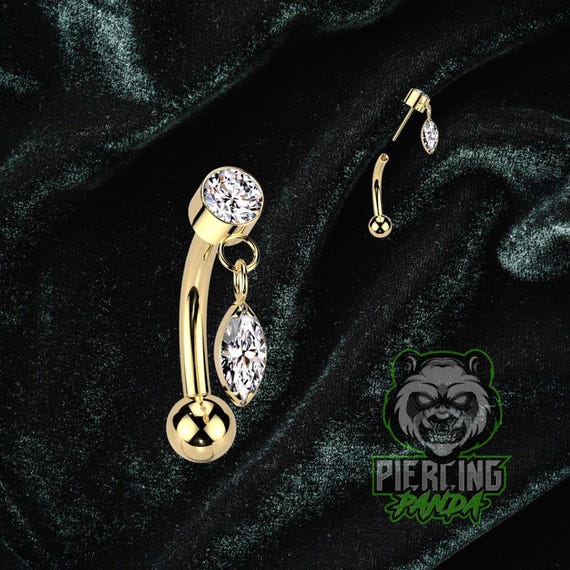 Piercing Labret Monroe En Titane Avec Zirconium - 3 Piercings Marquise