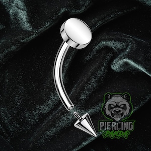 16g Titanium Dark AB Vitrail CZ Gem Implant Grade ASTM F136 Curved Barbell Internal Threads Bezel Ends | Rook Eyebrow Piercing