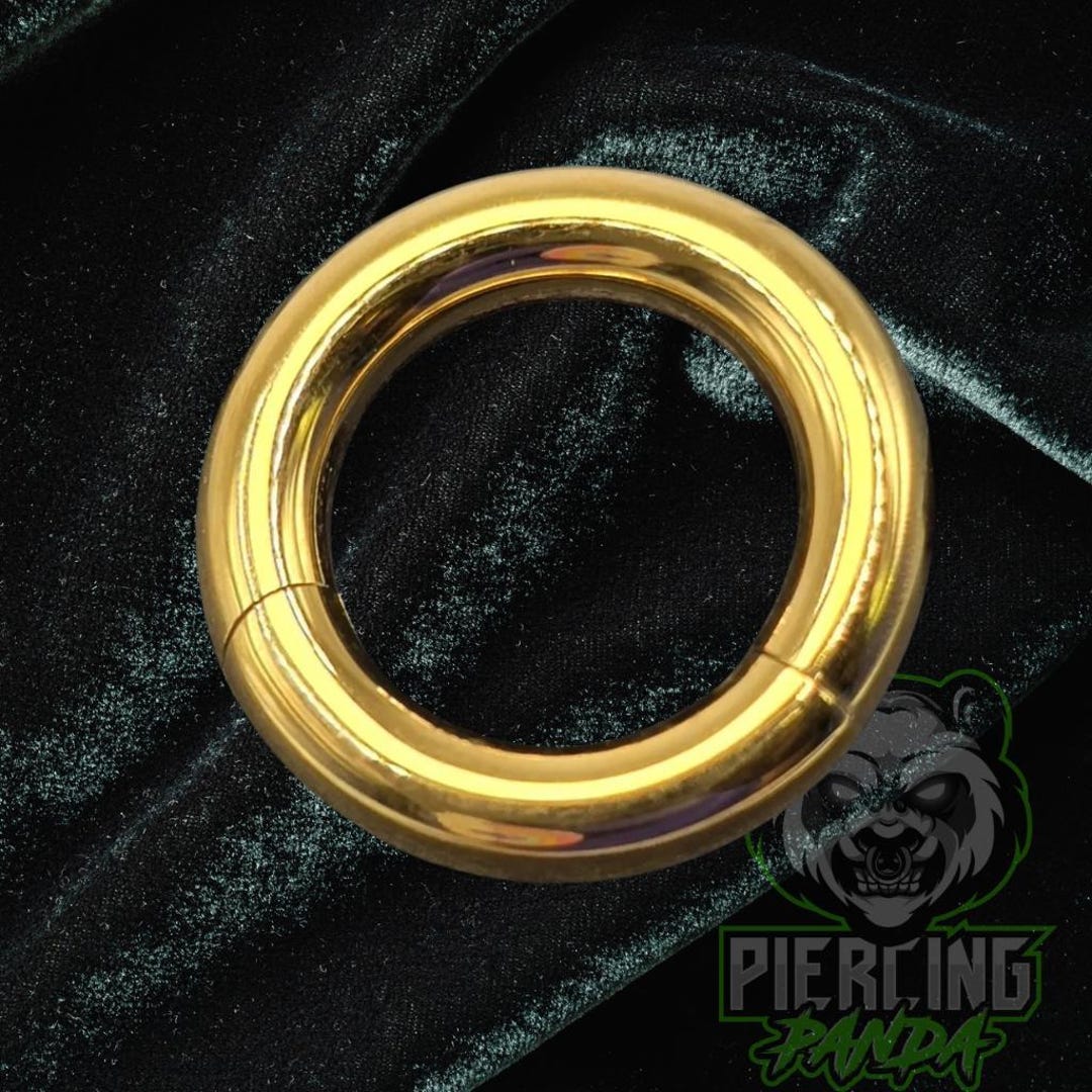 8g Hinged Segment Clicker Gold PVD Plated 316L Surgical Steel