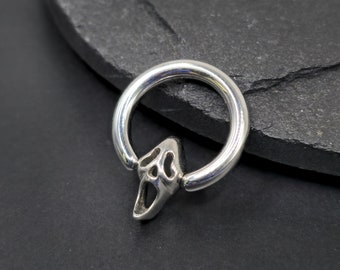 10g 7mm of Space within 13mm Ring Caprive Bead Ball 316L Surgical Steel Hoop Septum Piercing Body Jewelry Hoop Gauges Plugs CBR BCR