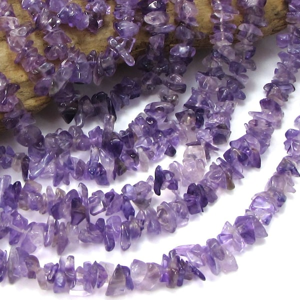 Amethyst Chips, Small Purple Amethyst Chips, 36" inch Strand, Jewelry Supplies, Beading Supplies, Item 2340gss