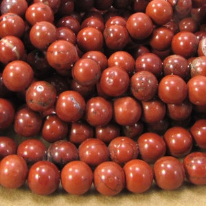 6mm Red Jasper Beads, Natural Red Jasper Beads, 15&quot; inch Strand, Jewelry Supplies, Beading Supplies, Item 684pm