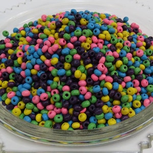 4x3mm Wood Beads, Mixed Colors Painted Wooden Beads, 4mm Wood Beads, 2,000 Beads, Beading Supplies, Item 388wb