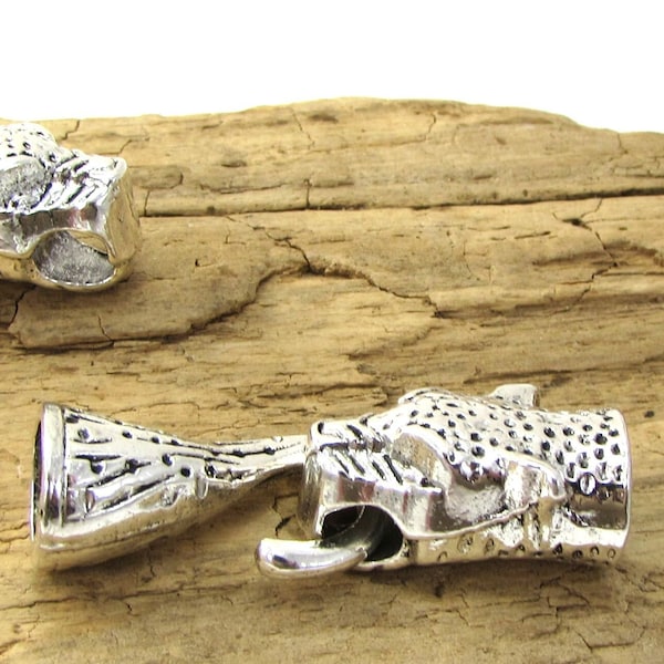 Cheetah Head and Tail Clasps, One (1) Cheetah Clasps, Necklace and Bracelet Clasps, Jewelry Supplies, Item 2337m